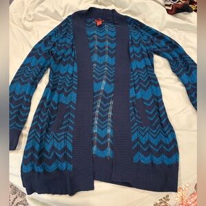 Missoni Blue and Black Chevron Cardigan
